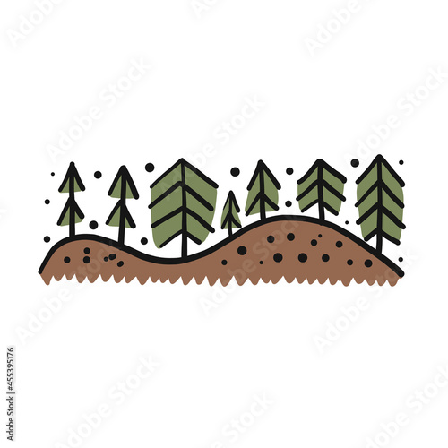 Pine Forest abstract logo for your design