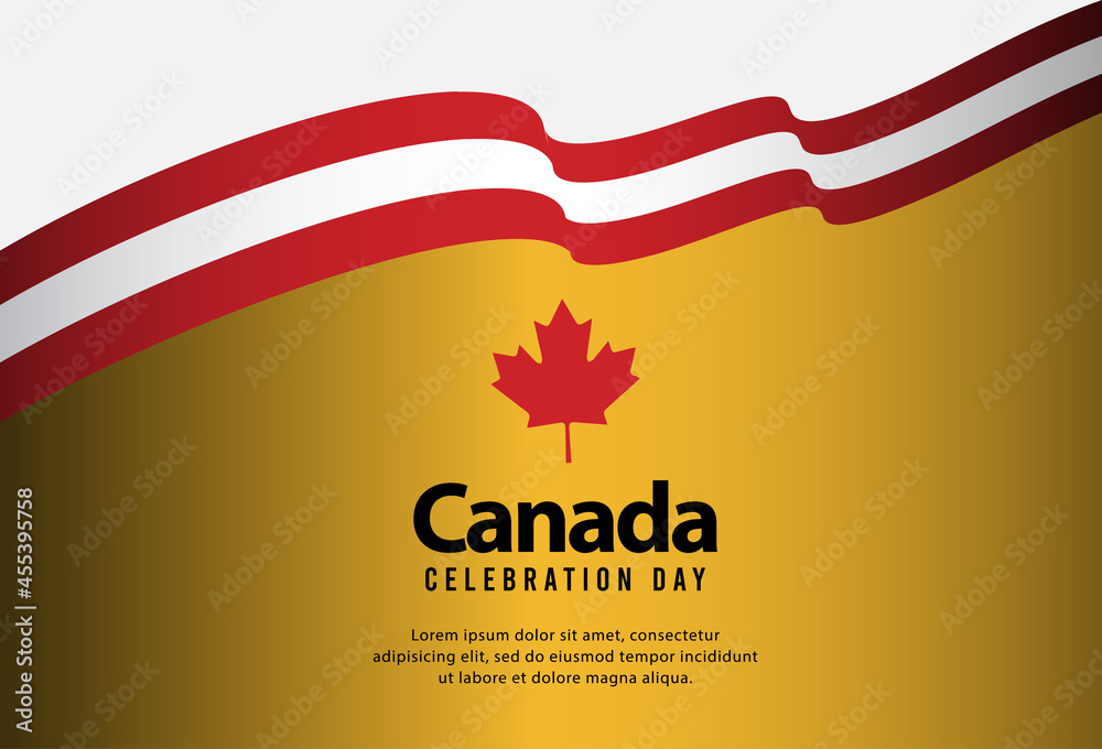 Happy independence day of canada. template, background. Vector illustration