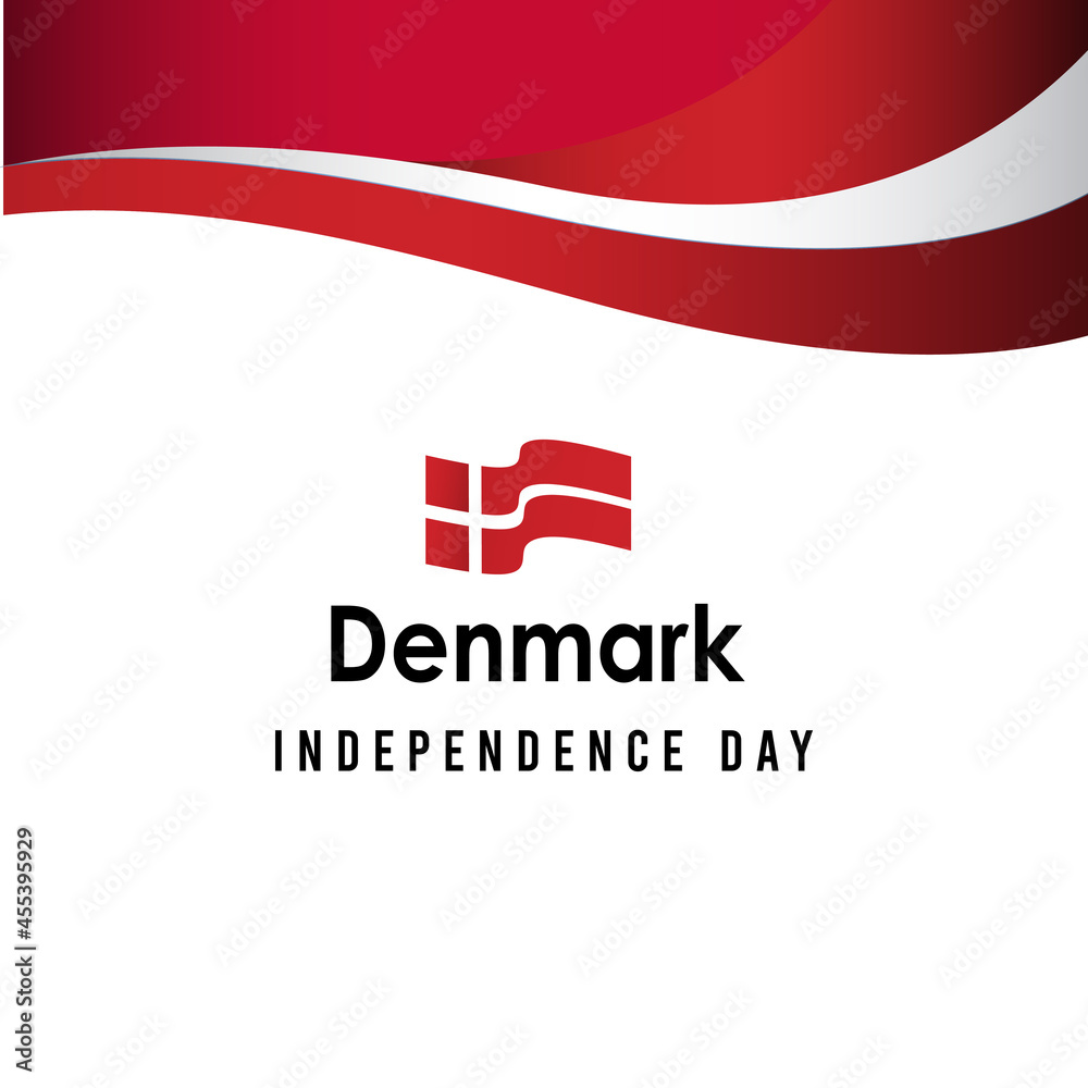 Happy independence day of Denmark. template, background. Vector illustration