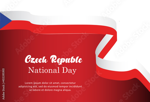 Happy independence day of Czech Republic. template, background. Vector illustration
