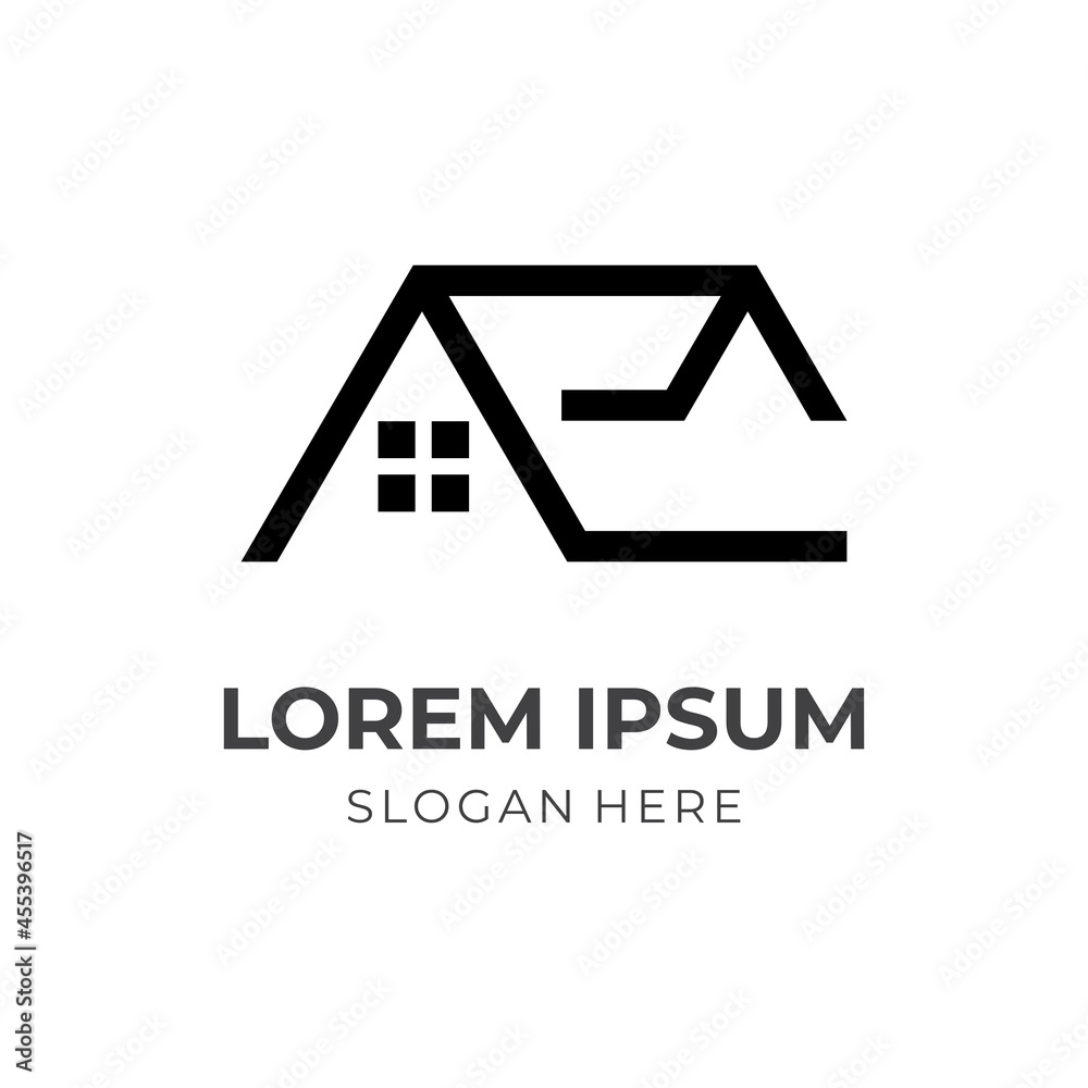 home logo concept with line black color style home logo concept with line black color style