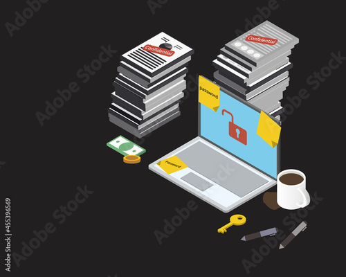 clean desk policy or CDP  to keep the desk clean and secure all of risk data access