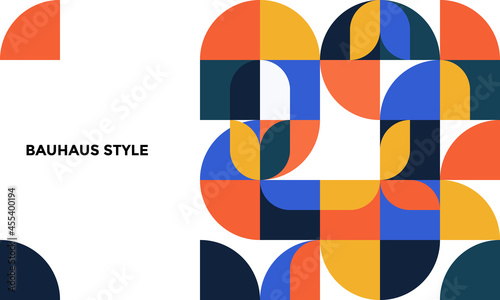 Abstract Bauhaus Geometric Background. Geometric Background Bauhaus Style for your Project, Wallpaper, Banner, Flyer, Cover, and Poster