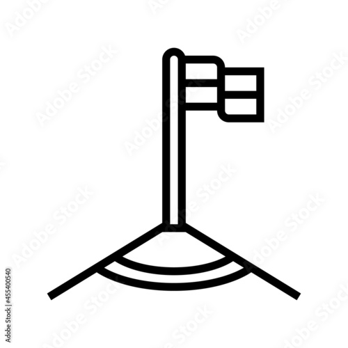 corner kick line icon vector. corner kick sign. isolated contour symbol black illustration