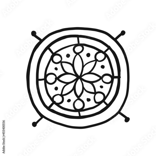 Ethnic traditional ornament, Folk Nordic Symbol. Art sign for your design