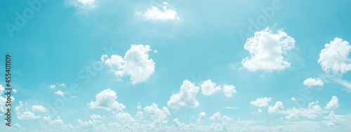 Panorama blue sky and clouds with daylight natural background. Vintage color tone style. © ParinPIX