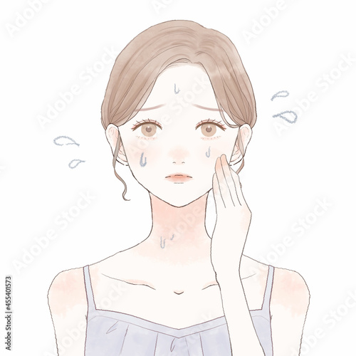 多汗症に悩む女性