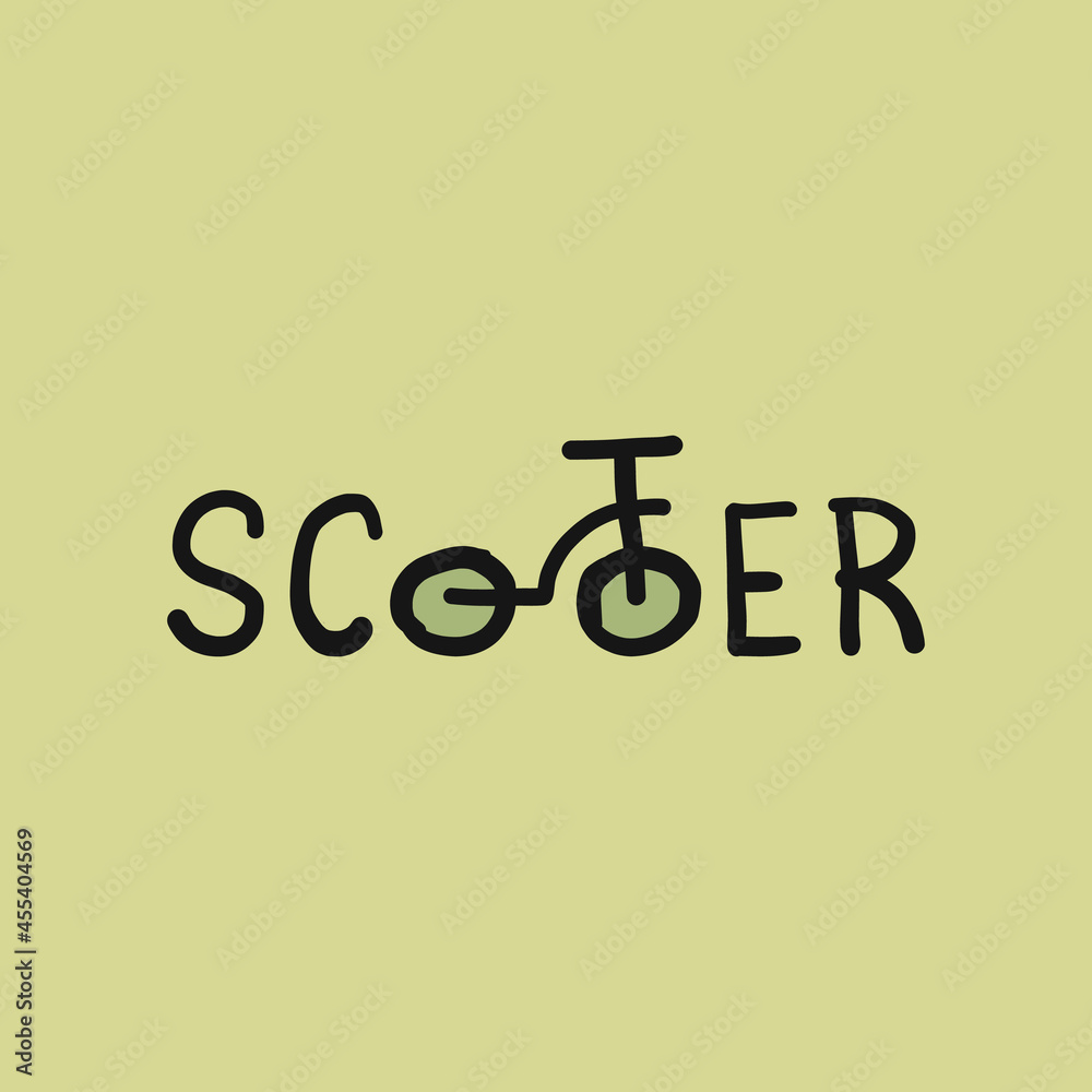 Abstract scooter icon for your design Abstract scooter icon for your design