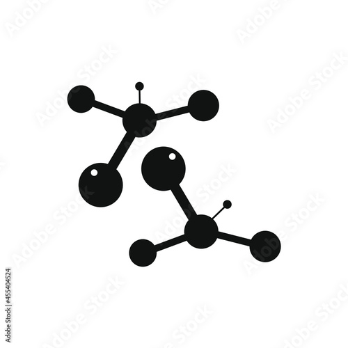 image of two black molecule icons