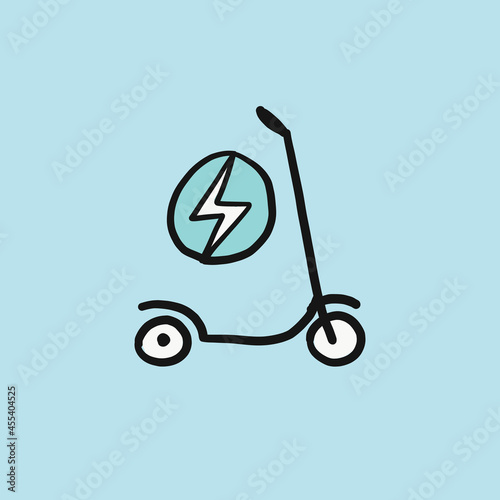 Abstract scooter icon for your design