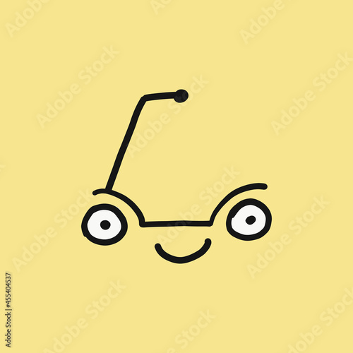 Funny scooter icon for your design