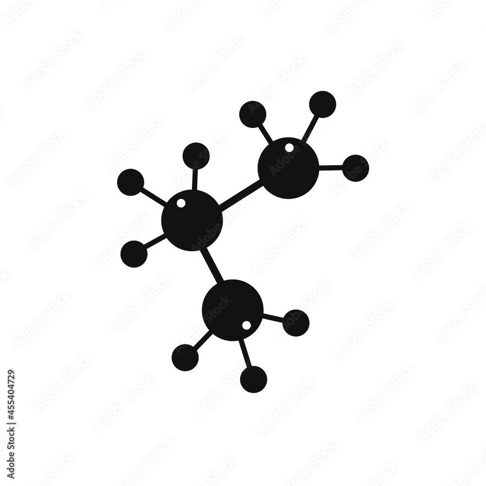 three molecular icons linked by lines