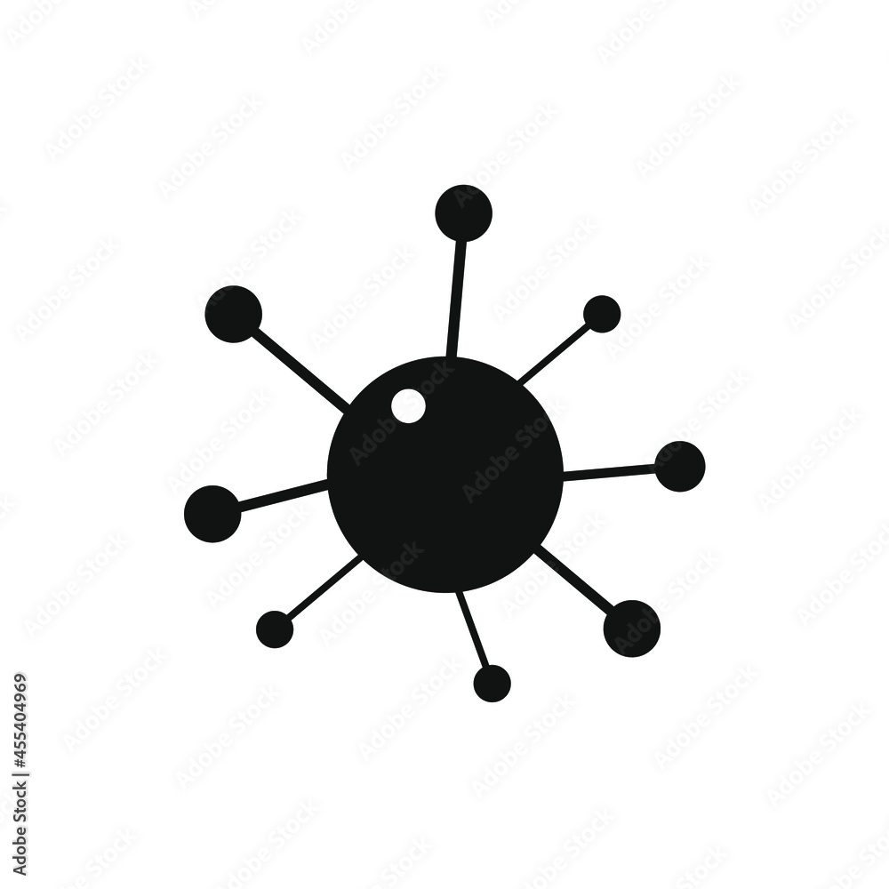 vector image of a black molecule icon vector image of a black molecule icon