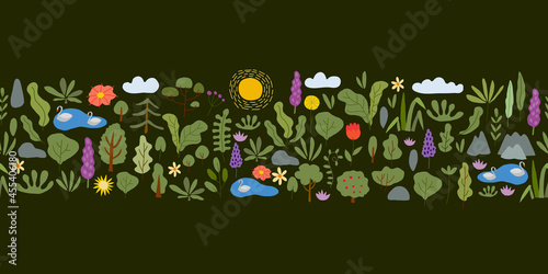 Abstract Nature Circle Frame for your design