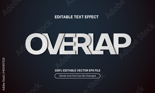 Overlap 3D Realistic Shadow Editable Text Effect, Editable Font Style Theme