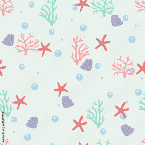 beautiful sea seamless pattern for background