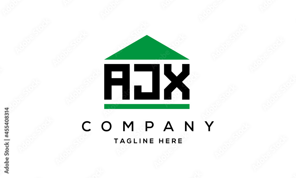 AJX three letter house for real estate logo design AJX three letter house for real estate logo design