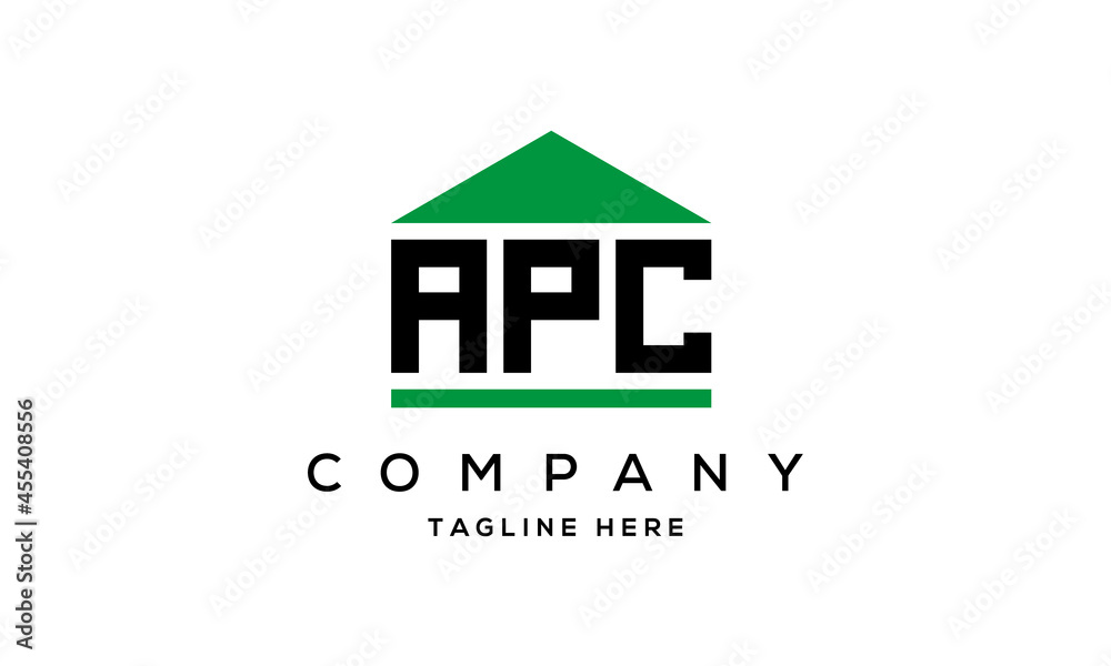 Fototapeta premium APC three letter house for real estate logo design