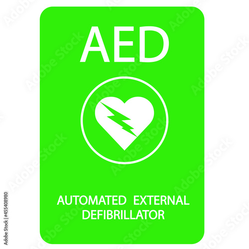 AED,automated external defibrillator flat vector icon