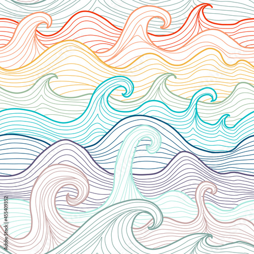 Abstract Sea Background. Seamless Pattern for your design