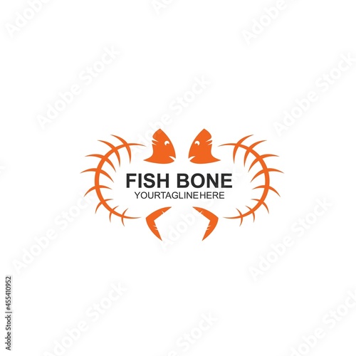 fish bone icon vector illustration design template