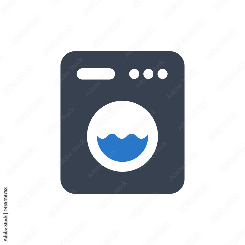 Washing machine icon vector graphic Washing machine icon vector graphic