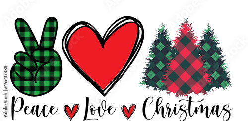 peace love Christmas sublimation design  