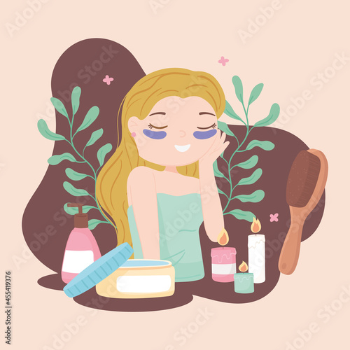 woman with skincare mask