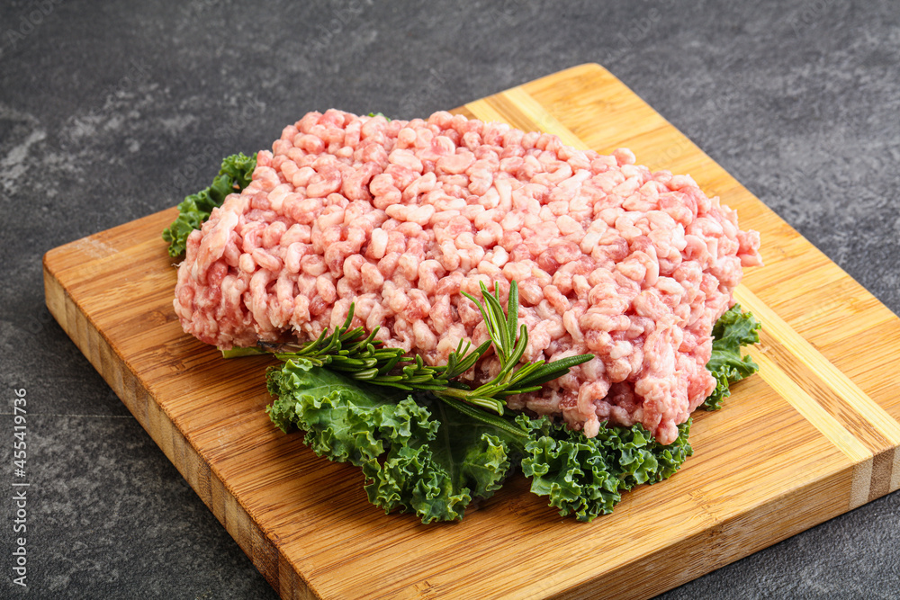 Raw pork minced meat for cooking Raw pork minced meat for cooking