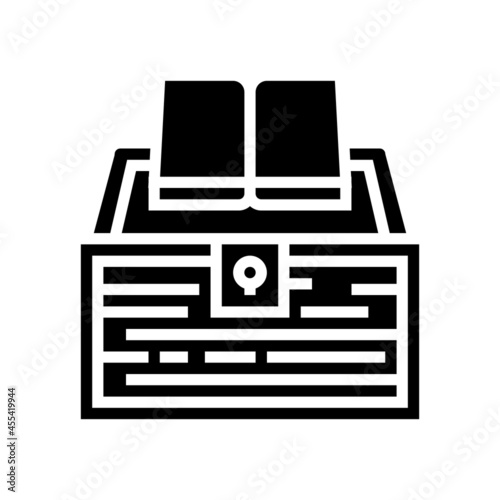 book educate knowledge glyph icon vector. book educate knowledge sign. isolated contour symbol black illustration