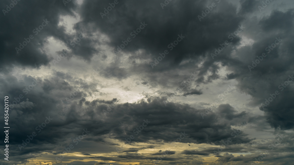 Dramatic storm clouds at dark sky Dramatic storm clouds at dark sky