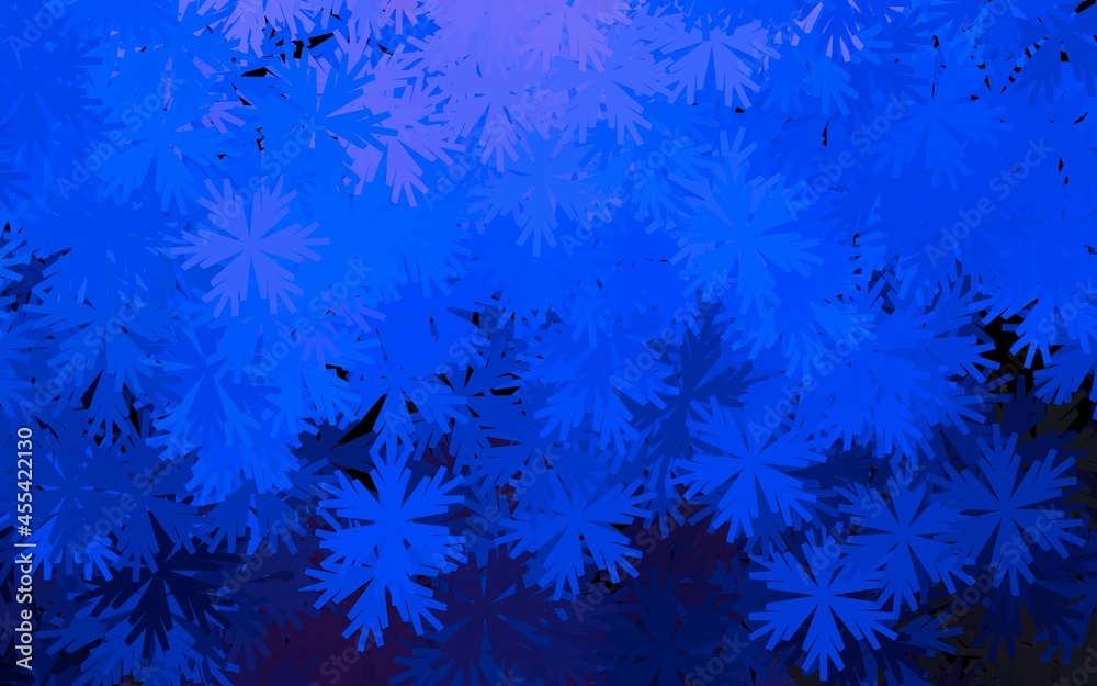 Dark BLUE vector abstract design with flowers. Dark BLUE vector abstract design with flowers.