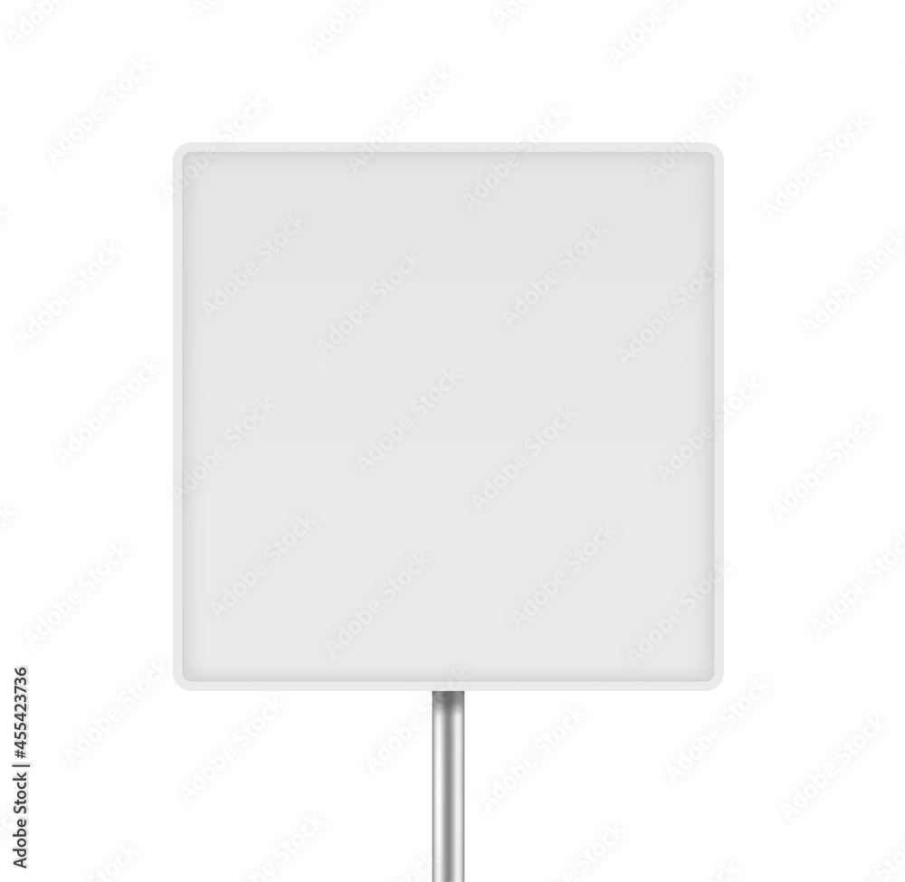 Square blank billboard vector mock up. Copy space for place your content Square blank billboard vector mock up. Copy space for place your content