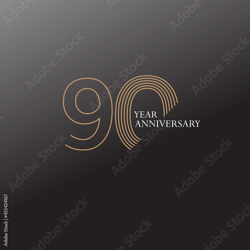 90 YEAR ANNIVERSARY CELEBRATION VECTOR DESIGN TEMPLATE ILLUSTRATION
