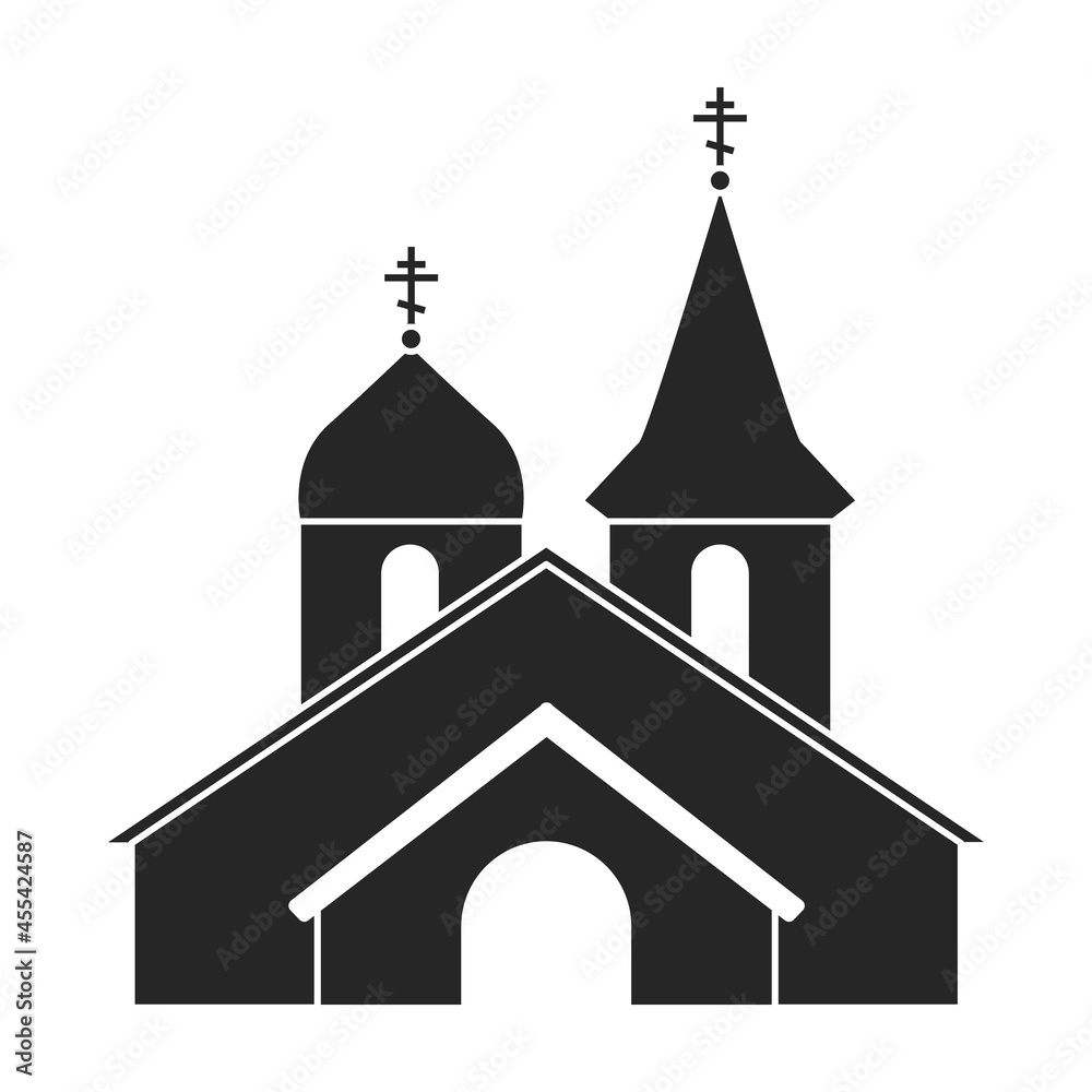 Church vector icon.Black vector icon isolated on white background church.