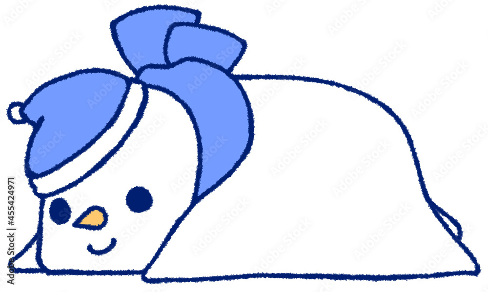 だらける雪だるま(青色) だらける雪だるま(青色)