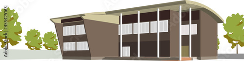 3D illustration of building project