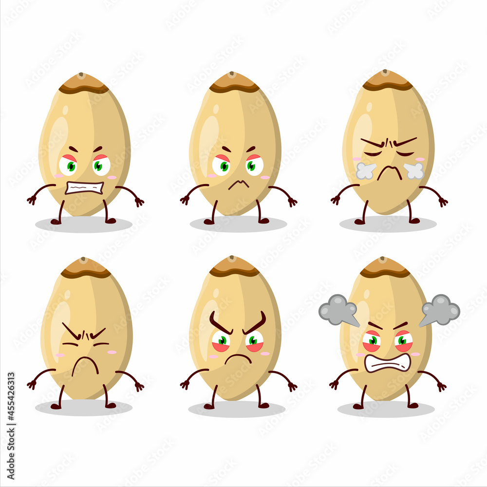 Pine Nuts cartoon character with various angry expressions Pine Nuts cartoon character with various angry expressions