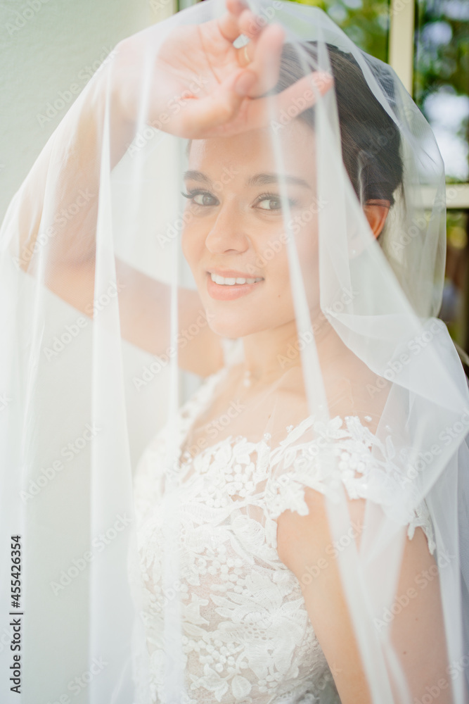 portrait of a beautiful and gentle bride under a veil. femininity and beauty. portrait of a beautiful and gentle bride under a veil. femininity and beauty.