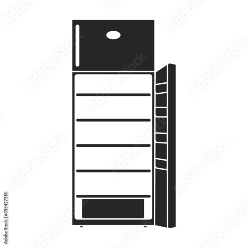 Freezer vector icon.Black vector icon isolated on white background freezer.