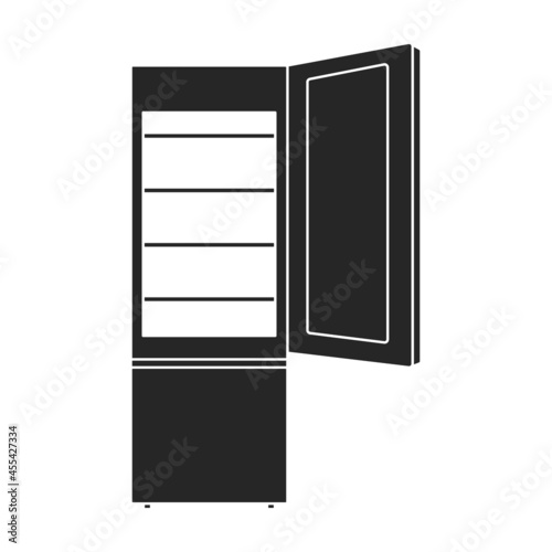 Freezer vector icon.Black vector icon isolated on white background freezer.