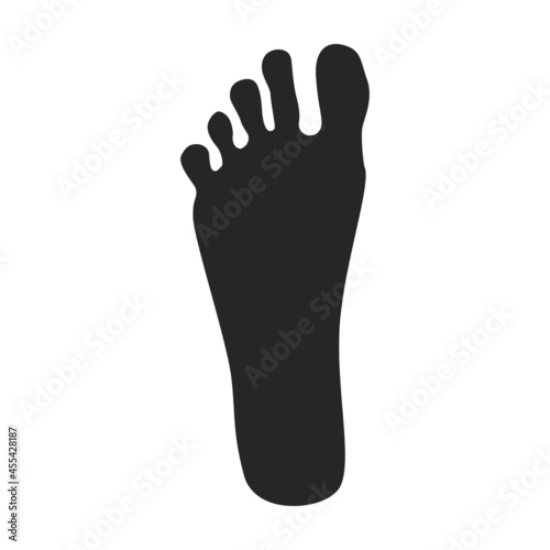 Footprint vector icon.Black vector icon isolated on white background footprint.