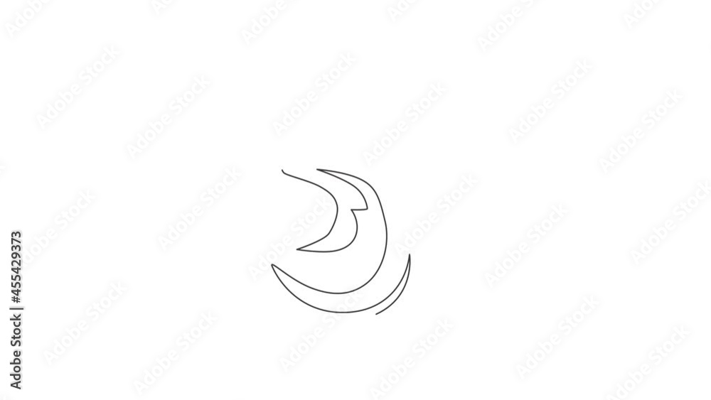 Animated self drawing of one continuous line draw cute fox business logo icon. Multinational company identity concept. Full length single line animation illustration. Animated self drawing of one continuous line draw cute fox business logo icon. Multinational company identity concept. Full length single line animation illustration.