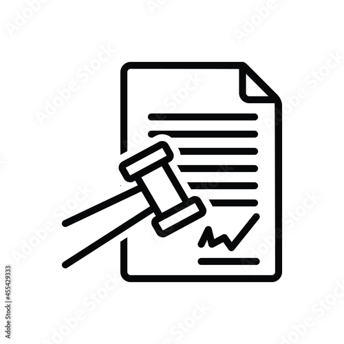 Black line icon for sue