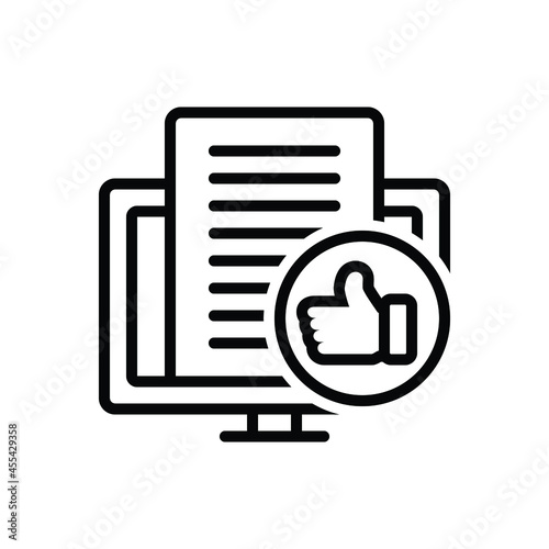 Black line icon for surely