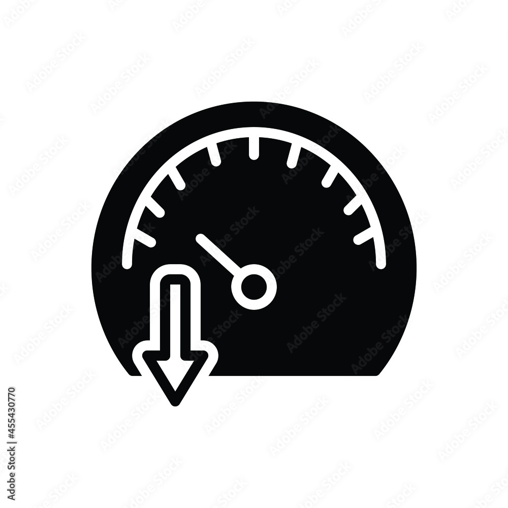 Black solid icon for slow Black solid icon for slow