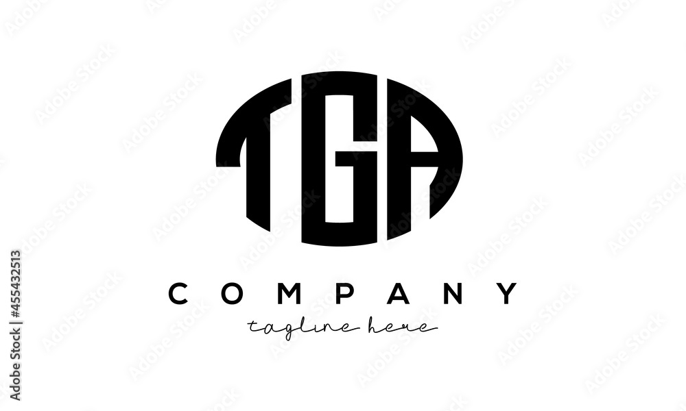 TGA three Letters creative circle logo design TGA three Letters creative circle logo design