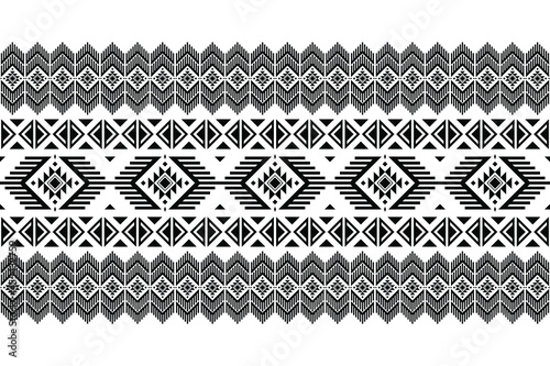 Aztec,Geometric ethnic oriental seamless pattern traditional Design for background,carpet,wallpaper.clothing,wrapping,Batik fabric,Vector illustration.embroidery style - Sadu, sadou, sadow or sado