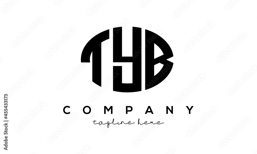 TYB three Letters creative circle logo design TYB three Letters creative circle logo design