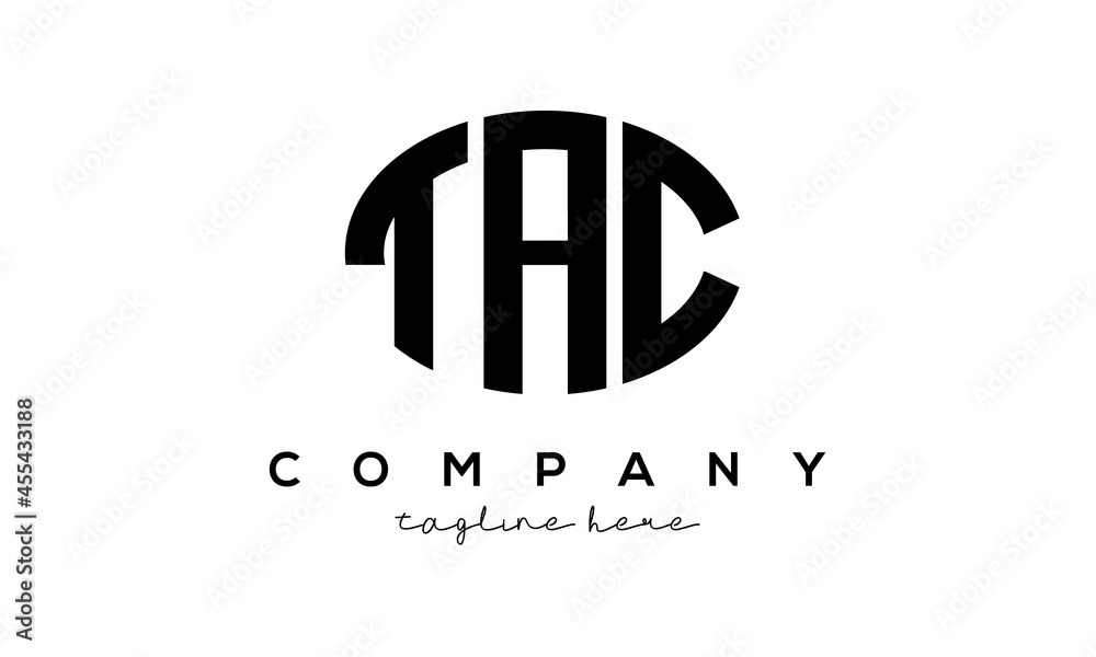 TAC three Letters creative circle logo design
